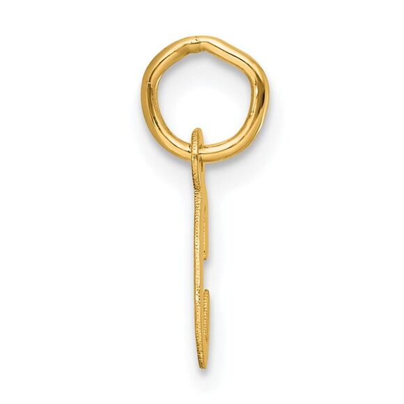 Kazi Luxury 14k Yellow Gold Small Script Letter C Initial Charm - Picture 2 of 4